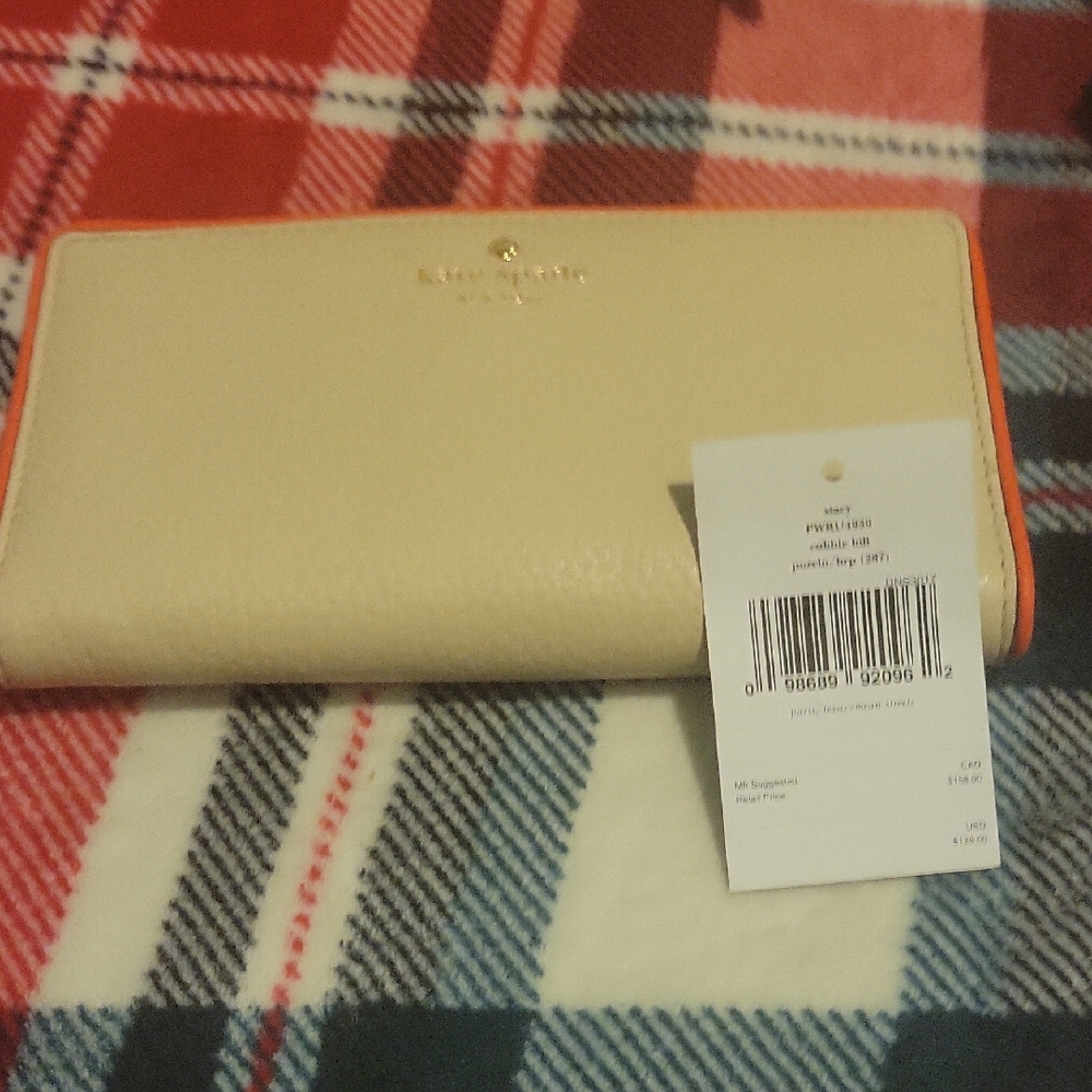 Kate Spade Cream and Orange Wallet